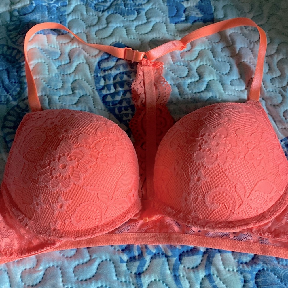 💕Neon Padded Bra with Lace Racerback💕